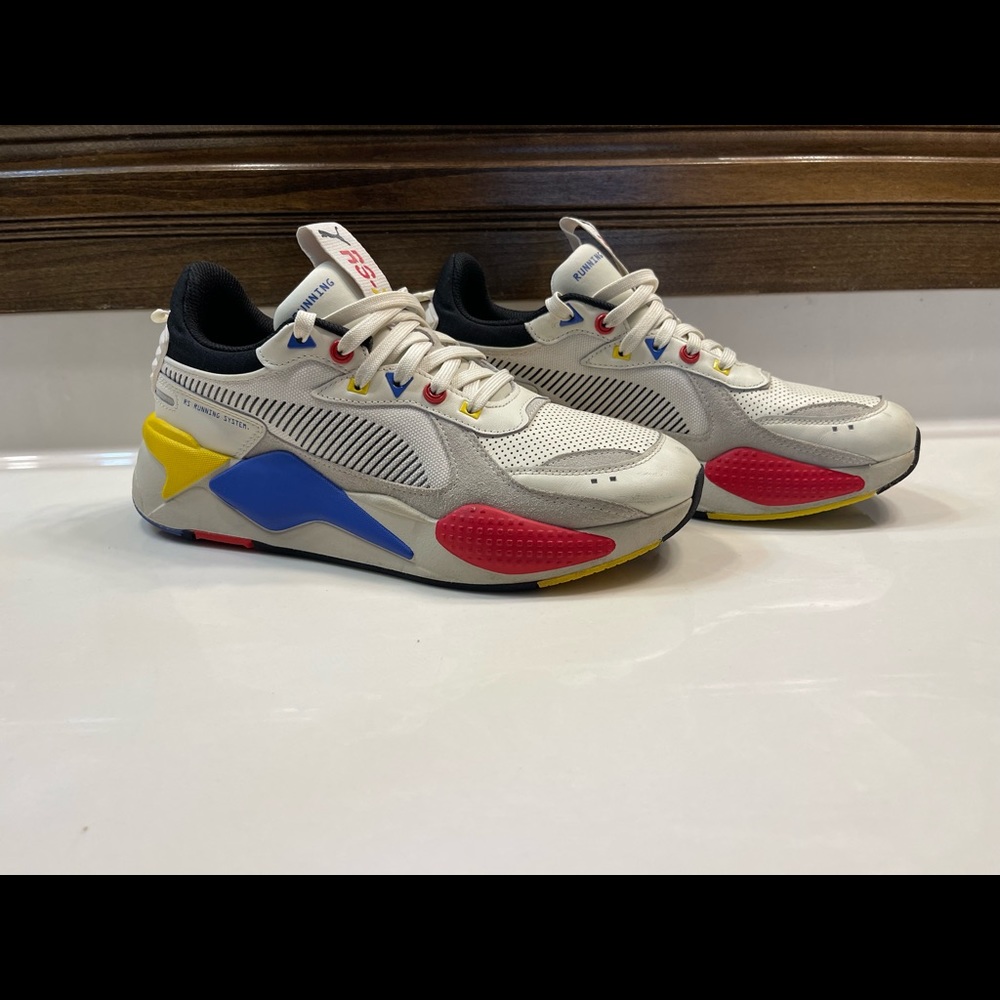 Puma RSX sneakers size 10.5 Mens. Multicolor with suede. Used.
